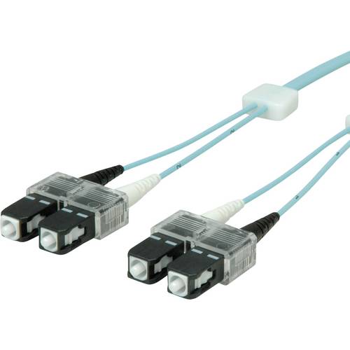 EasyLan LWL-LED-Patchkabel duplex 50/125µm OM3, SC/SC, türkis, 3 m
