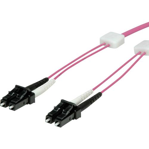 EasyLan LWL-LED-Patchkabel duplex 50/125µm OM4, LC/LC, violett, 1 m