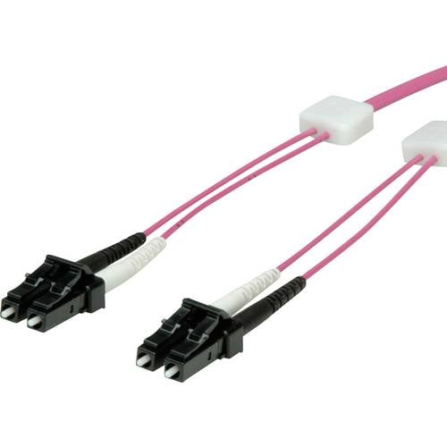 EasyLan LWL-LED-Patchkabel duplex 50/125µm OM4, LC/LC, violett, 2 m