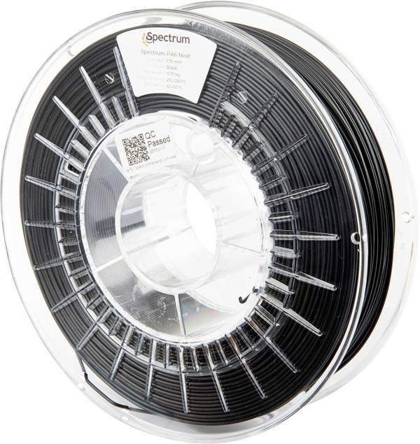 Spectrum Filaments 80582 PA6 Neat Filament PA6 hitzebeständig, Kriechfestigkeit, chemisch beständig, hohe Steifigkeit 1.75 mm 750 g Schwarz  1 St.