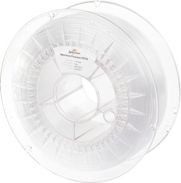 Spectrum Filaments 80434 PET-G Premium Filament PETG chemisch beständig 1.75 mm 2000 g Glas, Transparent  1 St.