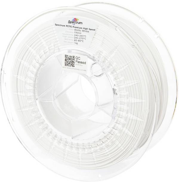 Spectrum Filaments 81538 PETG Premium High Speed Filament PETG Highspeed Filament, chemisch beständig 1.75 mm 1000 g arctic white  1 St.