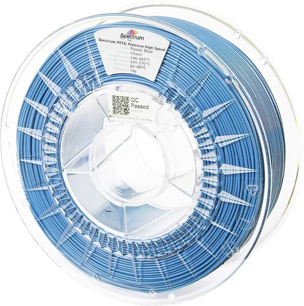 Spectrum Filaments 81543 PETG Premium High Speed Filament PETG Highspeed Filament, chemisch beständig 1.75 mm 1000 g Pastell-Blau, Blau  1 St.