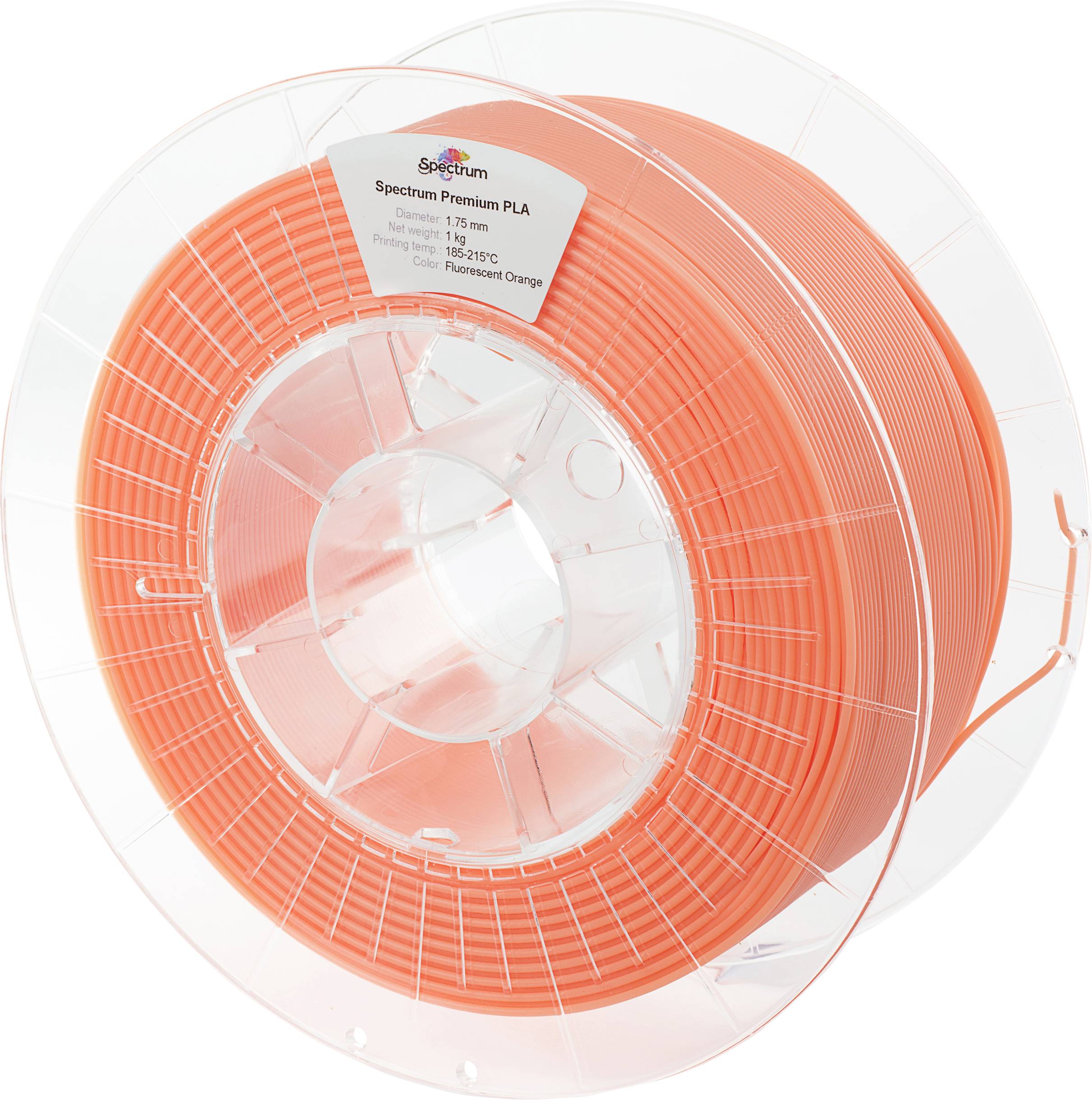 Spectrum Filaments 80019 PLA Premium Filament PLA kunststof Hoge treksterkte 1.75 mm 1000 g Fluo Orange, Oranje 1 stuk(s)