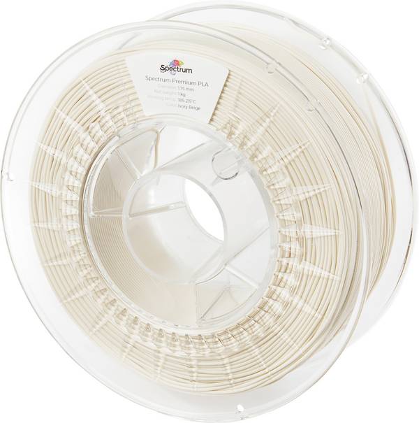 Spectrum Filaments 80840 PLA Premium Filament PLA hohe Zugfestigkeit 1.75 mm 2000 g Elfenbein, ivory beige  1 St.