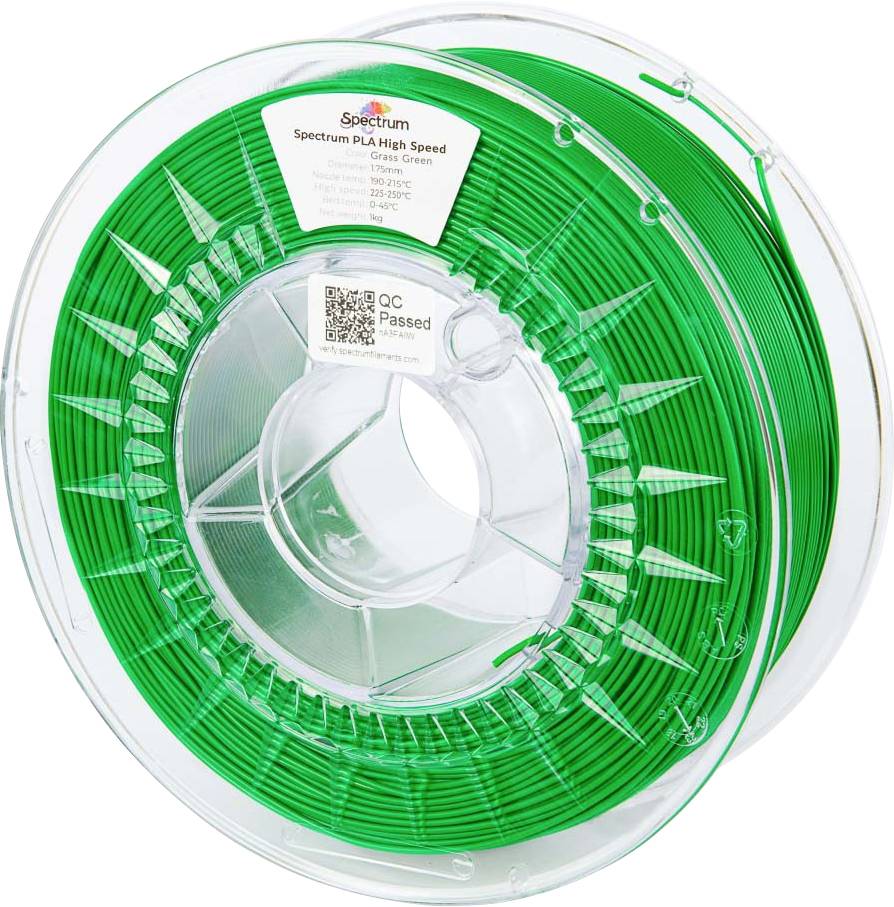 Spectrum Filaments 81059 PLA High Speed Filament PLA kunststof Highspeed filament, Hoge stijfheid, Hoge treksterkte 1.75 mm 1000 g Grass Green, Groen 1 stuk(s)