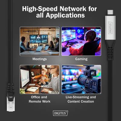 Hochgeschwindigkeits-Netzwerkanwendungen umfassen Meetings, Gaming, Büro- und Heimarbeit, Livestreaming und Inhaltsproduktion.