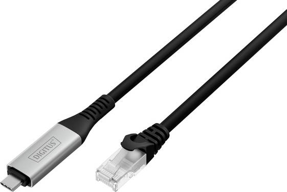 Digitus USB 3.1 Gen 1 (USB3.0), USB 3.2 Gen 1 (USB 3.0), USB, USB-C® Adapterkabel [1x USB, USB 3.2 Gen 1 (USB 3.0) - 1x RJ45, RJ45-Stecker] AK-300601-050-S 5 m Folienschirm, Geflechtschirm, Geschirmt, Halogenfrei