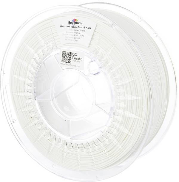 Spectrum Filaments 81444 FlameGuard ASA 275 Filament ASA flammhemmend, hitzebeständig, UV-beständig, witterungsbeständig 1.75 mm 1000 g polar white, Weiß  1 St.