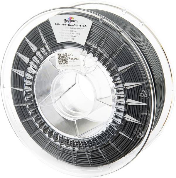 Spectrum Filaments 81451 FlameGuard PLA Filament PLA flammhemmend, hitzebeständig 1.75 mm 1000 g Industrial Grey, Grau  1 St.