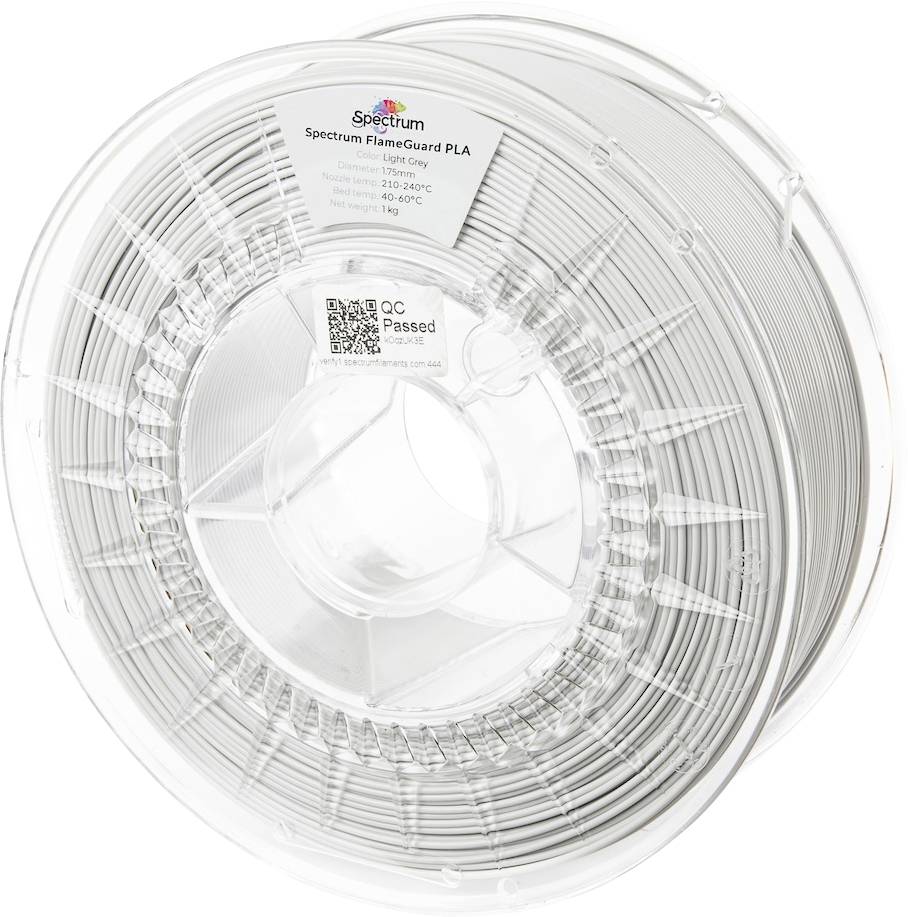 Spectrum Filaments 81452 FlameGuard PLA Filament PLA flammhemmend, hitzebeständig 1.75 mm 1000 g Light Grey, Grau 1 St.