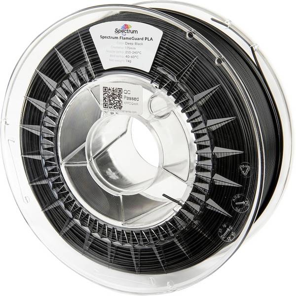 Spectrum Filaments 81449 FlameGuard PLA Filament PLA flammhemmend, hitzebeständig 1.75 mm 1000 g Schwarz  1 St.