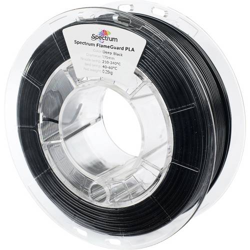 Spectrum Filaments 81447 FlameGuard PLA Filament PLA flammhemmend, hitzebeständig 1.75 mm 250 g Schwarz, Black 1 St.