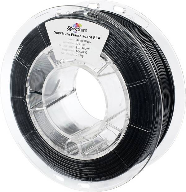 Spectrum Filaments 81447 FlameGuard PLA Filament PLA flammhemmend, hitzebeständig 1.75 mm 250 g Schwarz, Black  1 St.