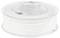 Eine transparente Spule weißen Spectrum PLA 3D-Druckerfilamentes, sauber aufgewickelt.