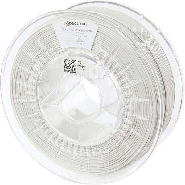 Spectrum Filaments 81012 PC/ABS FR V0 Filament PC-ABS flammhemmend, hitzebeständig 1.75 mm 1000 g Weiß  1 St.