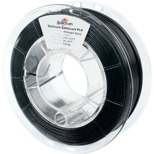 Spectrum Filaments 81552 Safeguard PLA Filament PLA antibakteriell 1.75 mm 250 g Deep Black, Schwarz 1 St.