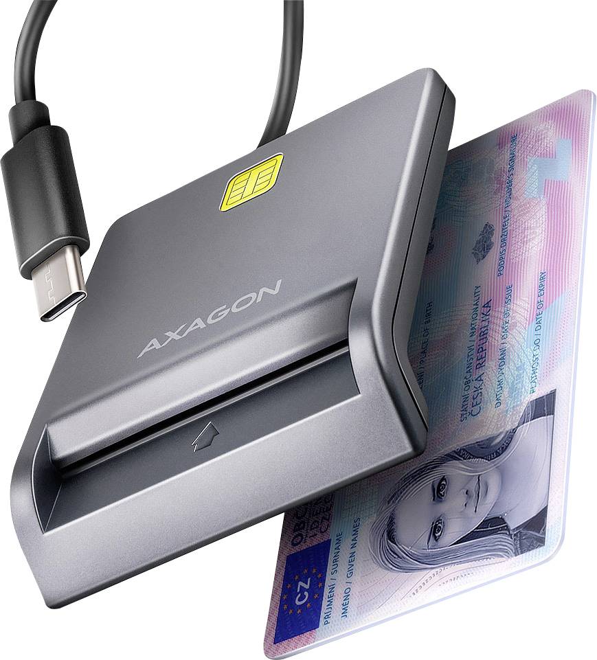 AXAGON CRE-SM3TC Kartenleser Grau