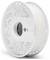 Eine weiße Spule mit 3D-Druckerfilament und strukturiertem Design, auf der seitlich 'Fiberlogy' aufgedruckt ist.