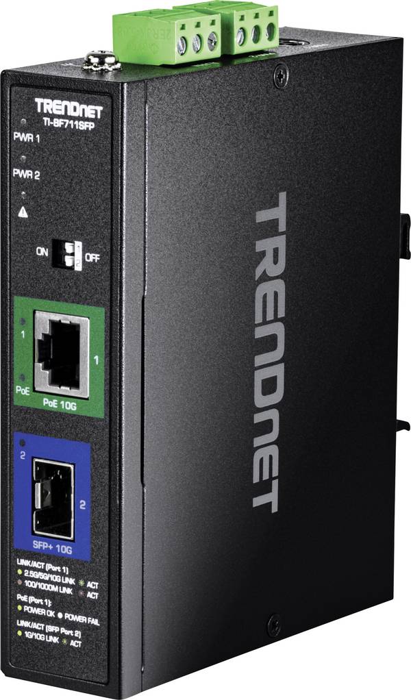 TrendNet TI-BF711SFP Hutschiene 10 Gbit/s Schwarz