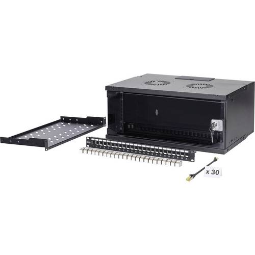 Digitus DN-49201-SET 19 Zoll Netzwerkschrank 4 HE Schwarz