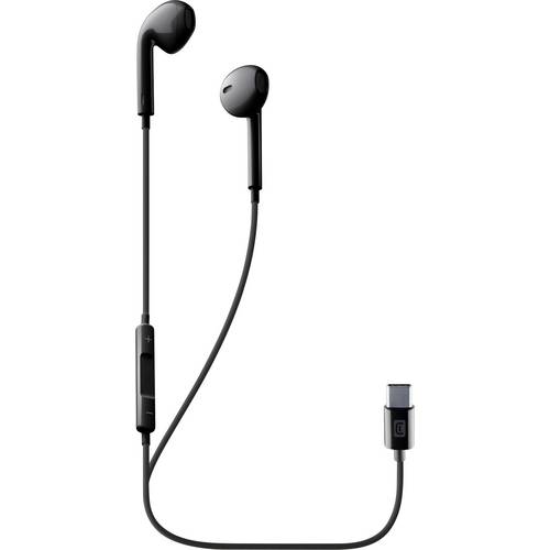 Thumbnail - Cellularline In Ear Headset kabelgebunden Schwarz Lautstärkeregelung