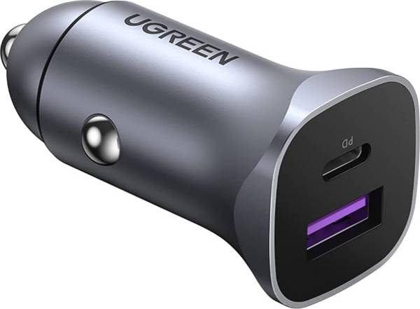 UGREEN - ?kroviklis automobilinis Ugreen CD130 USB-C/USB-A 30W pilkas