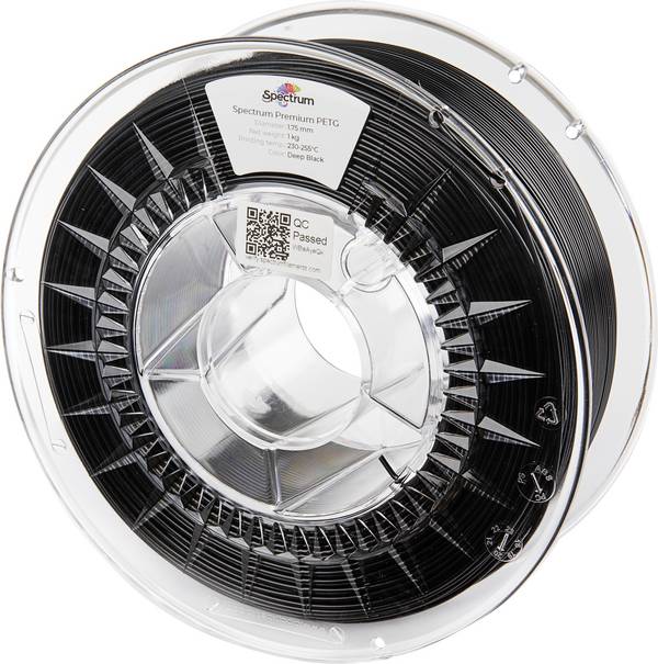 Spectrum Filaments 80478 PET-G FX120 Filament PETG hitzebeständig, flexibel, geruchsarm 1.75 mm 1000 g Schwarz  1 St.