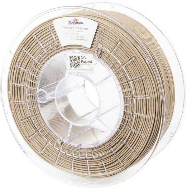 Spectrum Filaments 80549 PET-G MATT Filament PETG Matt, UV-beständig, verzugsfrei 1.75 mm 1000 g Desert Storm  1 St.