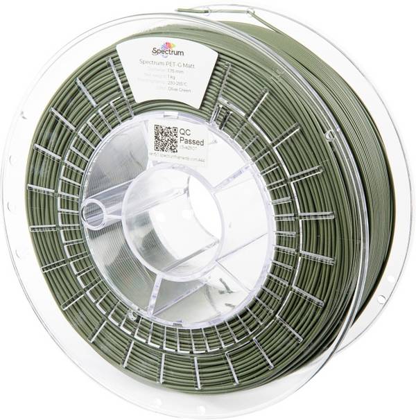 Spectrum Filaments 80548 PET-G MATT Filament PETG Matt, UV-beständig, verzugsfrei 1.75 mm 1000 g Olivgrün (matt), Grün  1 St.