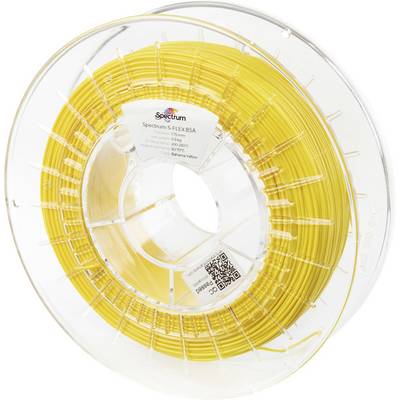 Spule gelbes 3D-Druckerfilament mit der Aufschrift "Spectrum S-Flex 85A".