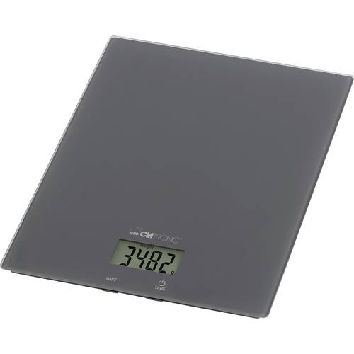 Clatronic KW 3820 Glas grau Küchenwaage digital digital Wägebereich (max.)=5000 g Grau 210 x 180 x 20