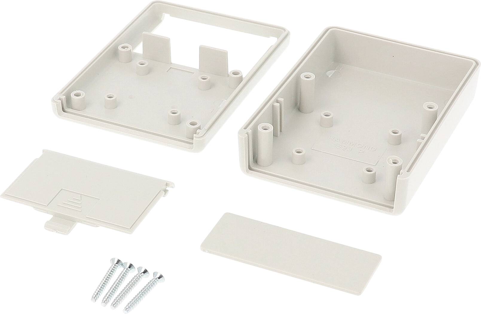 Hammond Electronics 1593ARGY Universal-Gehäuse 75 x 74 x 27 ABS Kunststoff Hellgrau 1 St.
