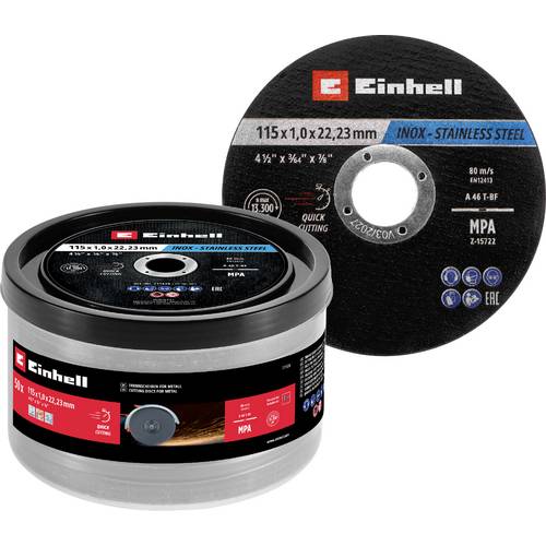 Thumbnail - Einhell 711526 Trennscheiben-Set 115 mm 50 St. Metall, Edelstahl, Stahl, Blech