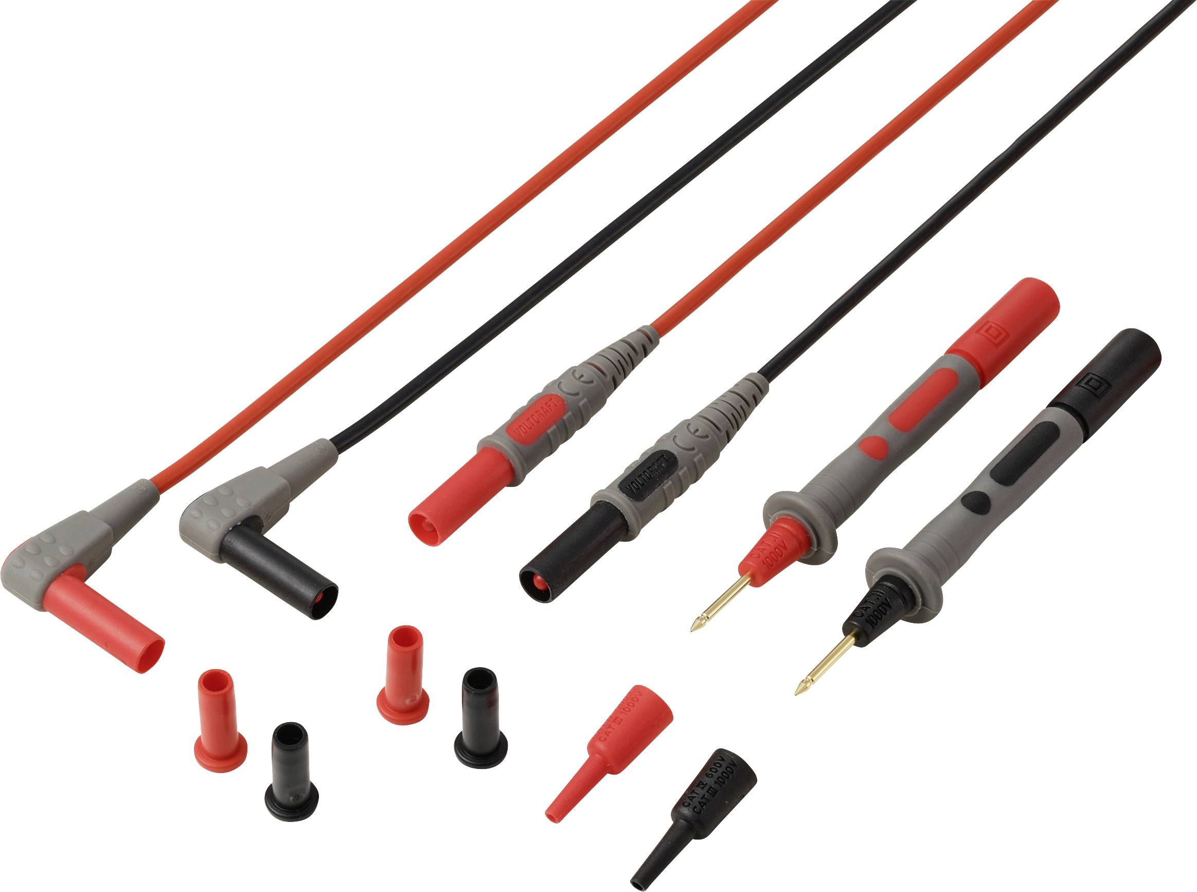 VOLTCRAFT MSL-850 Messleitung Stecker 4 mm Prüfspitze 1.2 m Rot, Schwarz 1 Paar