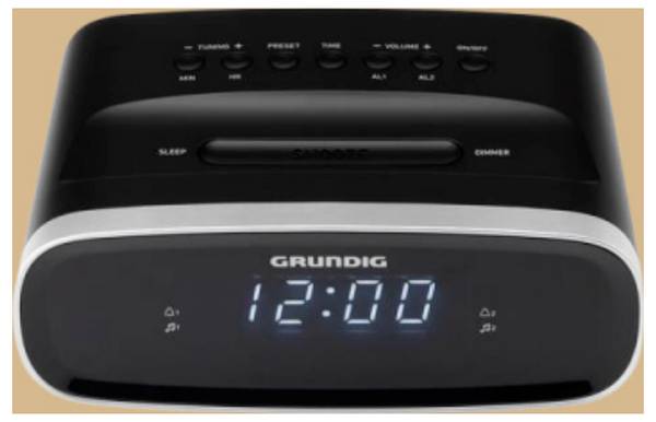 Grundig Sonoclock 1100 Radiowecker FM UKW  Weckfunktion Schwarz