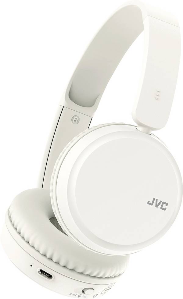 JVC HA-S36W On Ear Headset Bluetooth®, Kabellos Stereo Weiß Headset, Lautstärkebegrenzung, Lautstärkeregelung, Mikrofon-Stummschaltung HiFi