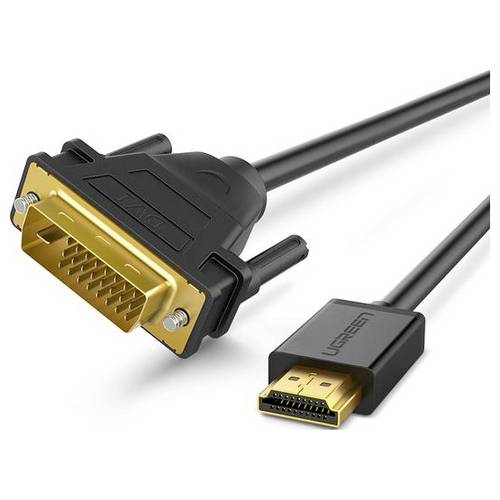 Thumbnail - UGREEN USB-Kabel HDMI-A Stecker, DVI-D 24+1pol. Stecker 1 m Schwarz 30116