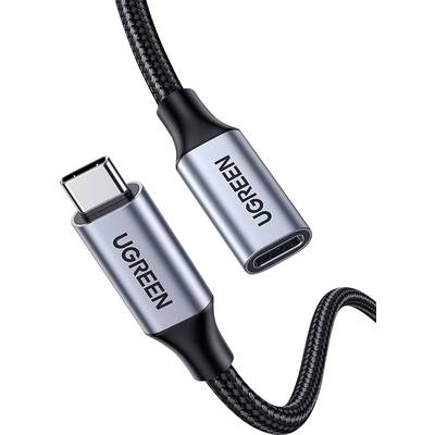 Ein USB-C-Ladekabel mit geflochtener Außenhülle, mit einer Nahaufnahme der Anschlüsse.