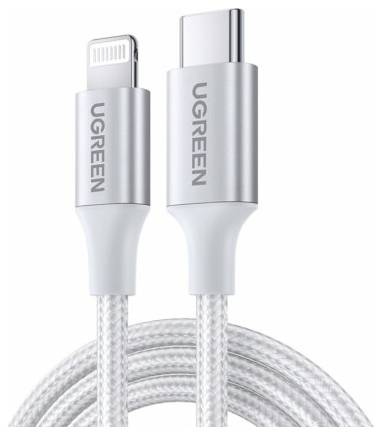 UGREEN USB-Kabel USB-C® Stecker, Apple Lightning Stecker 1 m Silber 70523