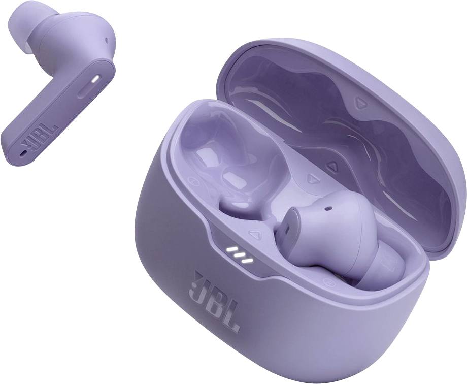 JBL Tune Beam In Ear Kopfhörer Kabellos, Bluetooth® Stereo Lila Noise Cancelling, Mikrofon-Rauschunterdrückung Ladecase,...