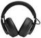 Schwarze Over-Ear-Kopfhörer mit gepolsterten Ohrmuscheln, verstellbarem Kopfbügel und einem Verbindungskabel.
