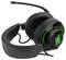 Schwarzer Over-Ear Gaming-Kopfhörer mit neongrünen Akzenten und Logo, ausgestattet mit gepolsterten Ohrmuscheln und einem flexiblen, verstellbaren Kopfbügel.