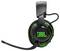 Schwarzer Over-Ear-Gaming-Headset mit neongrünen Akzenten, flexiblem Bügelmikrofon und JBL-Branding auf der Ohrmuschel.