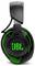 Schwarze und grüne JBL Gaming-Kopfhörer mit Mikrofon, mit elegantem Design und hervorragendem Logo.