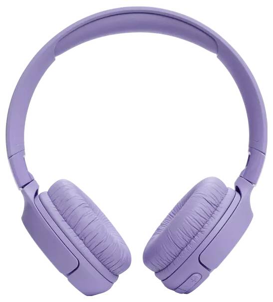 Lila Over-Ear-Kopfhörer mit gepolsterten Ohrmuscheln und verstellbarem Kopfbügel.