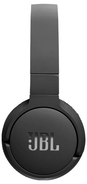 Schwarze Over-Ear-Kopfhörer mit elegantem Design, auf deren Ohrmuschel das Logo 'JBL' angebracht ist.