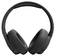 Schwarze Over-Ear-Kopfhörer mit gepolsterten Ohrmuscheln, die vor einem weißen Hintergrund präsentiert werden.