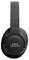 Ein Paar schwarze JBL Over-Ear-Kopfhörer mit elegantem Design, auf dessen Ohrmuschel das JBL-Logo prominent zu sehen ist.