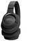 Schwarze Over-Ear-Kopfhörer mit dem JBL-Logo, die ein glattes Design aufweisen und Bedienungsknöpfe an der Seite sichtbar haben.